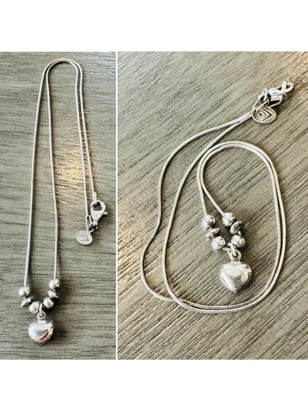 SILPADA Necklace Heart Sterling Silver Puffy Heart N1484
